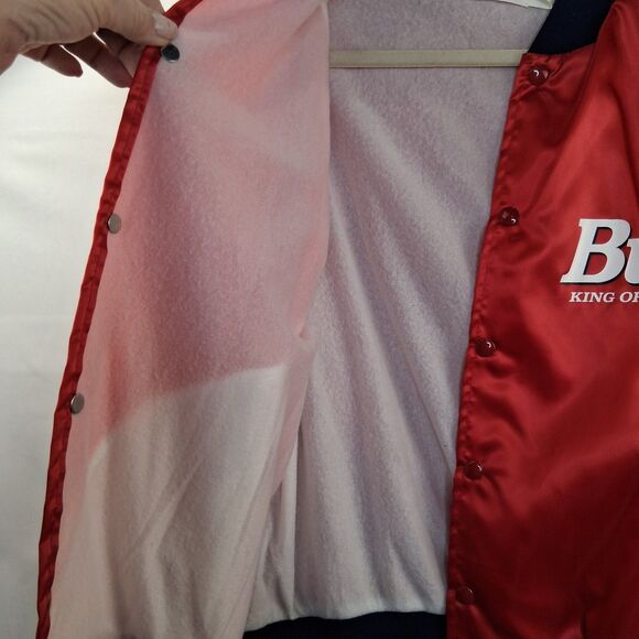 Vintage Satin Budweiser King of Beers Jacket Size L Excellent Condition - Picture 10 of 16
